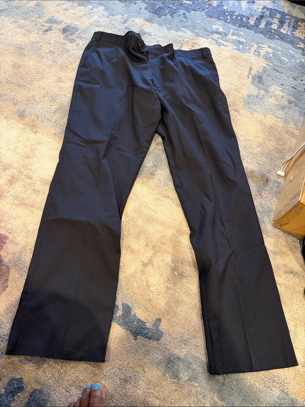 Men's Tailored Black Dress Pants - Classic Workwear